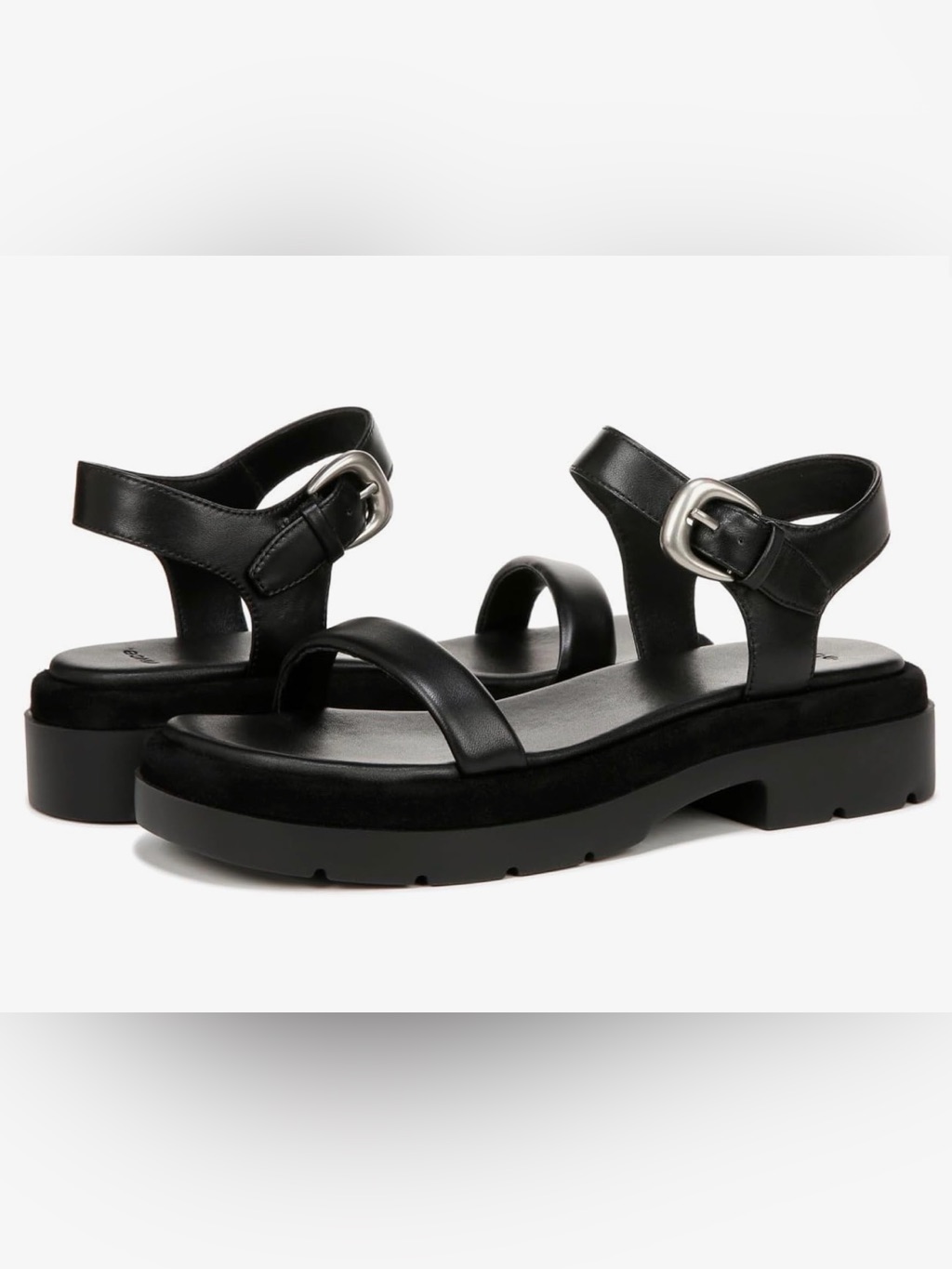 Vince Helpise Black Ankle-Strap Platform Sandals
